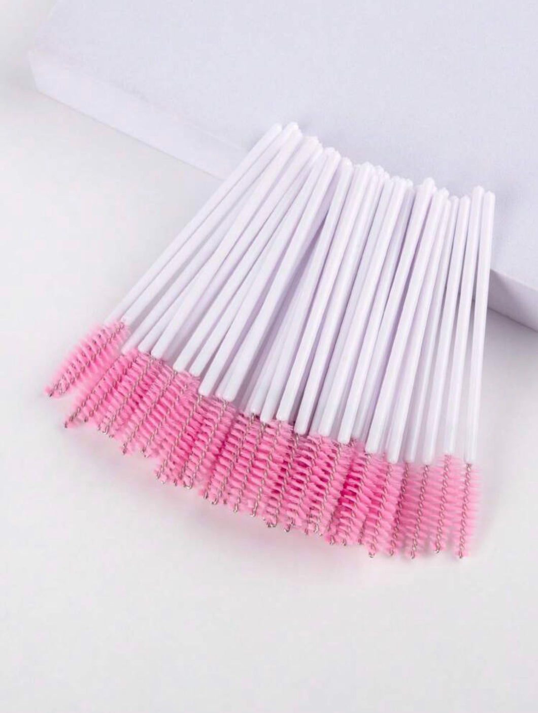 White/Pink Spoolie Brushes 50pcs